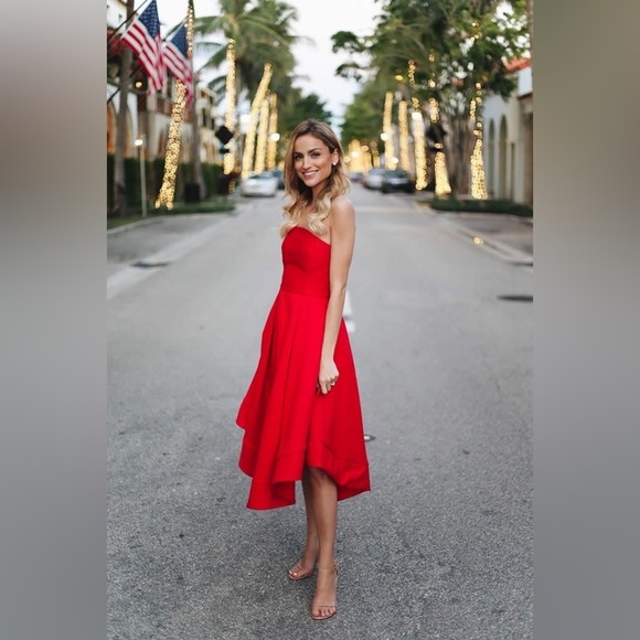 NWT C/MEO Collective Making Waves Dress in Red Size Small - Picture 2 of 16